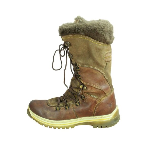 Santana Canada Morella Brown Leather Waterproof Winter Boots Size 7 - Picture 1 of 11